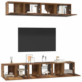 TV Cabinet Set Wall-mounted 5 pcs Old Wood Engineered Wood 3393213