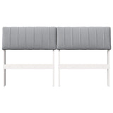 Upholstered Headboard Light Grey 140 cm Solid Pine Wood 879233