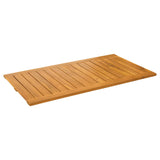 Bath Mat Plain Brown 100 x 55 cm Solid Acacia Wood 42025269