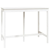7 Piece Bar Set White Solid Wood Pine 3124713