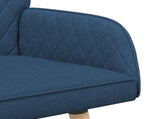 2 Seater Sofa with Solid Wood Legs 2-Seater Blue Linen Fabric 42051038