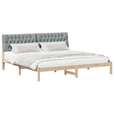 Bed Frame with Upholstered Headboard Brown 200 x 200 cm 3394378