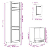 7 Piece Kitchen Cabinet Set Porto High Gloss White Engineered Wood 3314783