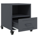 ZNTS Bedside Cabinets 2 pcs Anthracite 36x39x43.5 cm Steel 846709