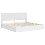 Bed Frame with Storage and Headboard White 180 x 200 cm 3414001
