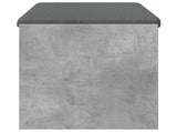 Hall Bench with Cushion Concrete Grey 103 x 38 x 40 cm 891563