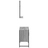 2 Piece Bathroom Cabinet Set Grey Sonoma Engineered Wood 3214342
