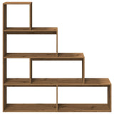 Room Divider Bookcase 4-Tier Artisan Oak 143.5x29x143.5 cm Engineered Wood 858002