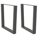 Dining Table Legs V-Shape 2 pcs Anthracite 80x cm Steel 4012650