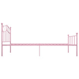 284538 Bed Frame without Mattress Pink Metal 100x200 cm