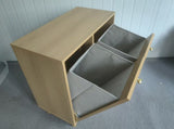 Slanted laundry basket with removable inner basket, suitable for bathroom laundry cabinets, W6296P540664