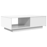 Coffee Table with Drawer White 95 x 55 x 31 cm Engineered Wood 8000180