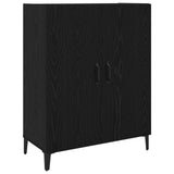 Highboard 2 pcs Black Oak Engineered Wood 3394589