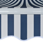 ZNTS Folding Awning Manual Operated 350 cm Blue/White 275564