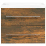 Sink Cabinet with Built-in Basin Smoked Oak Engineered Wood 3120179
