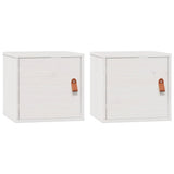 Wall Cabinets 2 pcs White 31.5x30x30 cm Solid Wood Pine 818358