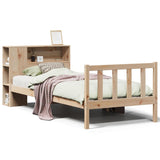 Bookcase Bed without Mattress 75x190 cm Small Single Solid Wood Pine 3321676