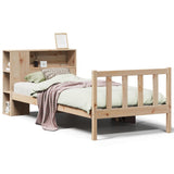 Bookcase Bed without Mattress 90x190 cm Single Solid Wood Pine 3321678