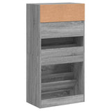 Shoe Cabinet Grey Sonoma 60x34x116 Engineered Wood 840020