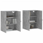 Wall Mounted Cabinets 2 pcs Concrete Grey Engineered Wood 3197893