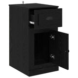 Side Cabinet Black Oak 40 x 50 x 75 cm Engineered Wood 881449