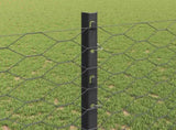 Welded Wire Fence 10 x 1.2 m PVC-Coated Steel Grey Mesh 3336827