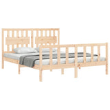 Bed Frame without Mattress King Size Solid Wood Pine 3192431