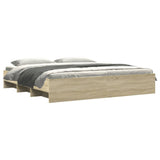 Bed Frame Sonoma Oak Engineered wood, Plywood 180x200 cm Super King 3295634