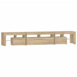 TV Cabinet with LED Lights Sonoma Oak 230x36.5x40 cm 3152788