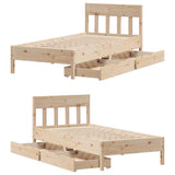 Bed Frame without Mattress 75x190 cm Small Single Solid Wood Pine 3301890