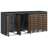 Wheelie Bin Storage for 4 Bins Anthracite 272 x 77.5 x 121.5 cm 3394775