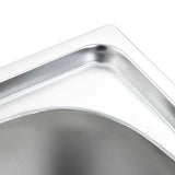 Kitchen Sink Double Basin with Strainer & Trap Stainless Steel 145074