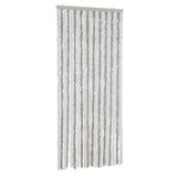Fly Curtain Light Grey and White 90x220 cm Chenille 377314