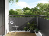 Balcony Screen Anthracite 1000x80 cm Poly Rattan 156247