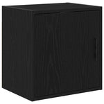 ZNTS Garage Cabinets 2 pcs Black Engineered Wood 3328270