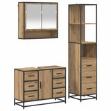 Bathroom Furniture Set 3 pcs Artisan Oak Engineered Wood 3402492