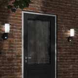 Outdoor Wall Lights with Sensors 2pcs Black Stainless Steel 4006291