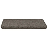 Stair Mats Self-adhesive Sisal-Look 15 pcs 65x21x4 cm Grey and Beige 326884