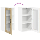 Wall Glass Cabinet LUCCA Sonoma Oak 40 x 31 x 80 cm 884989