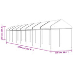 Gazebo with Roof White 17.84x2.28x2.69 m Polyethylene 3155508