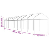 Gazebo with Roof White 17.84x2.28x2.69 m Polyethylene 3155508