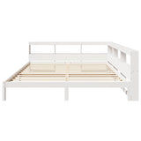 Bookcase Bed without Mattress White 180x200 cm Solid Wood Pine 3324309