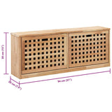 Shoe Storage Bench 94x20x38 cm Solid Walnut Wood 247599