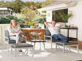 Five-Piece Rattan Patio Set, with Wood-Top Table - Grey T3398P377533
