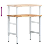 Workbench 80x60x cm Solid Wood Acacia Rectangular 3309714