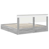Storage Bed Grey Sonoma 180 x 200 cm Engineered Wood 3410775