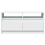 Coffee Table with LED Lights White Engineered Wood 851991