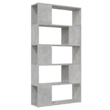 Book Cabinet Room Divider Concrete Grey 80x24x155 cm Engineered Wood 809147