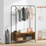 Clothes Rack Brown Oak 100 x 44 x 160 cm Engineered Wood 868455