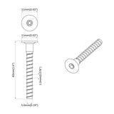 Screw 5143 pcs Zinc-coated 5 x 40 mm Iron 865000